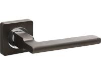 Ручка дверная квадр. А 119 MBN/PC матовый черный никель-хром