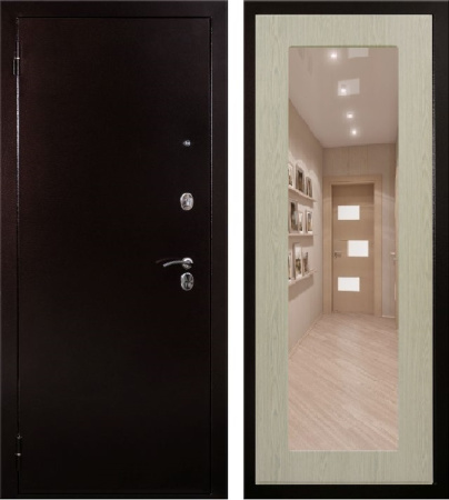 Входная дверь MIRROR 3K капучино