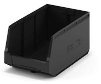 Пластиковый складской лоток 500x300x250 мм черный