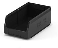 Пластиковый складской лоток 400x225x150 мм черный