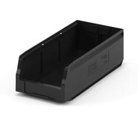 Пластиковый складской лоток 500x225x150 мм черный