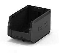 Пластиковый складской лоток 350x225x200 мм черный