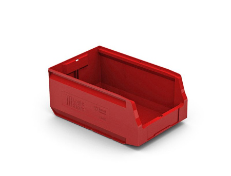 Пластиковый складской лоток 350x225x150 мм красный