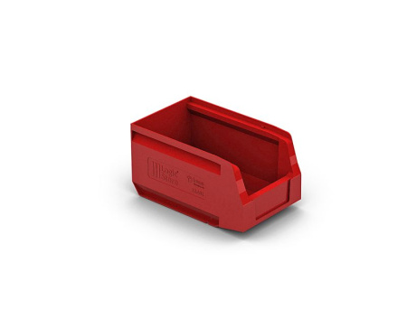 Пластиковый складской лоток 250x150x130 мм красный